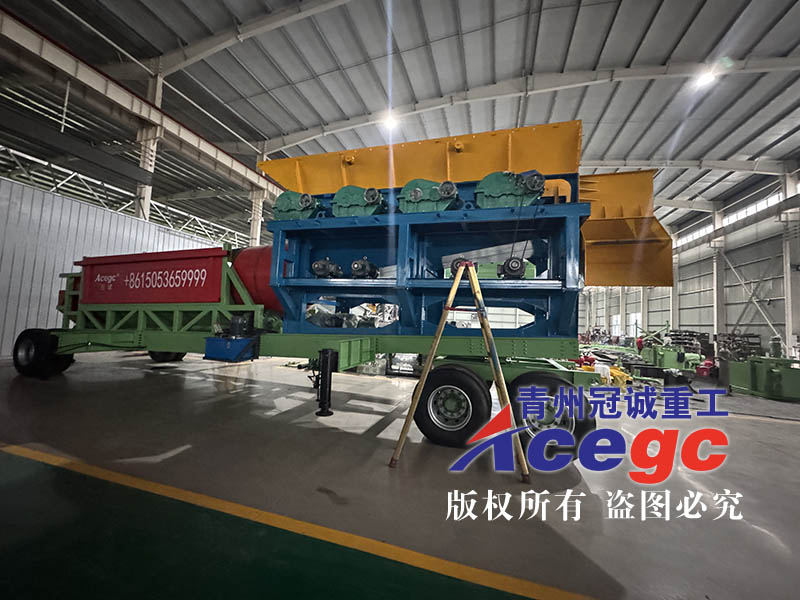 新型泥石分離移動淘金車